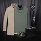 Men's Lapel Faux Two-Piece Knitted Shirt