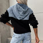 Women's Layered Hoodie Denim Jacket with Drawstring 🔥 Free Shipping🔥