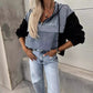 Women's Layered Hoodie Denim Jacket with Drawstring 🔥 Free Shipping🔥