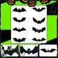 Halloween 3D Bat Decor Stickers Set
