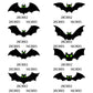 Halloween 3D Bat Decor Stickers Set