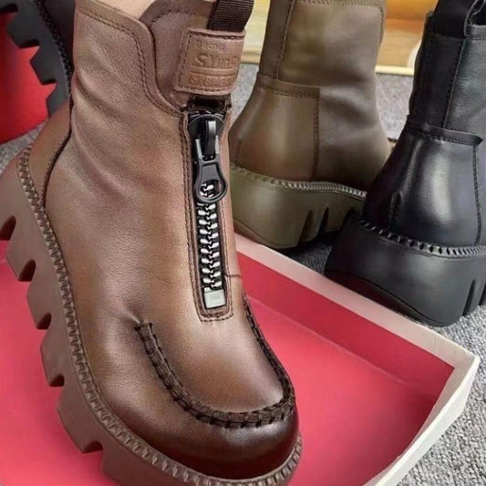 🔥50% OFF🔥Women's Retro PU Leather Warm Short Boots 🔥 Free Shipping🔥