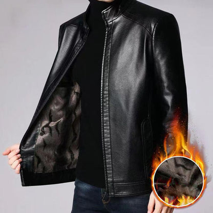 ❄️Winter Specials 50% off🔥Men’s Warm Plush Lining Leather Jacket  🔥 Free Shipping🔥